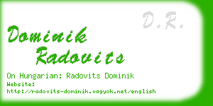 dominik radovits business card